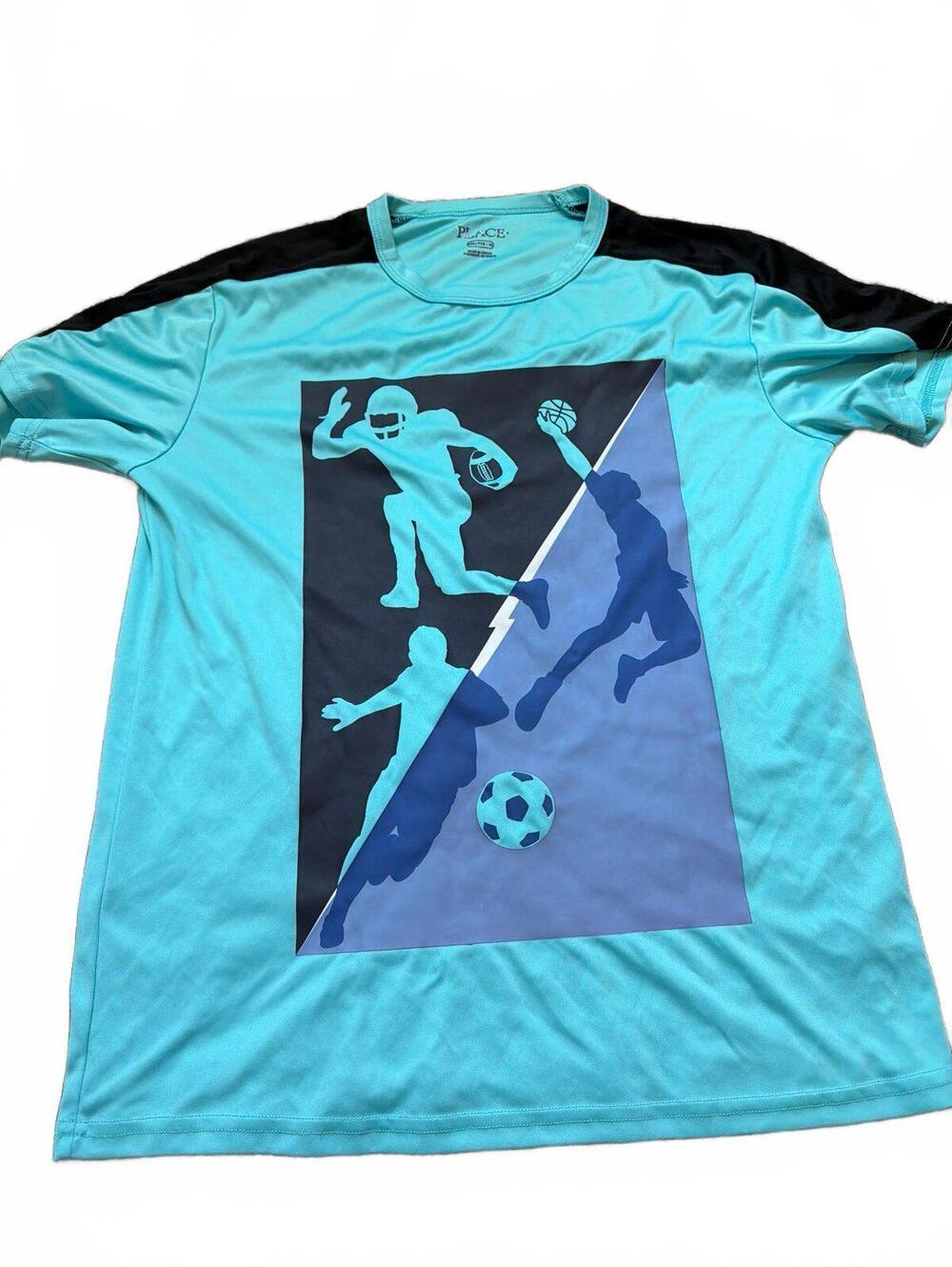 Children's PLACE Boys XXL Blue Scoccer Graphic Tee